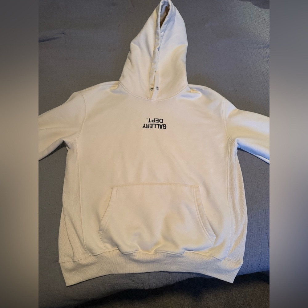 Gallery Dept Cream Hoodie with Logo